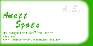 anett szots business card